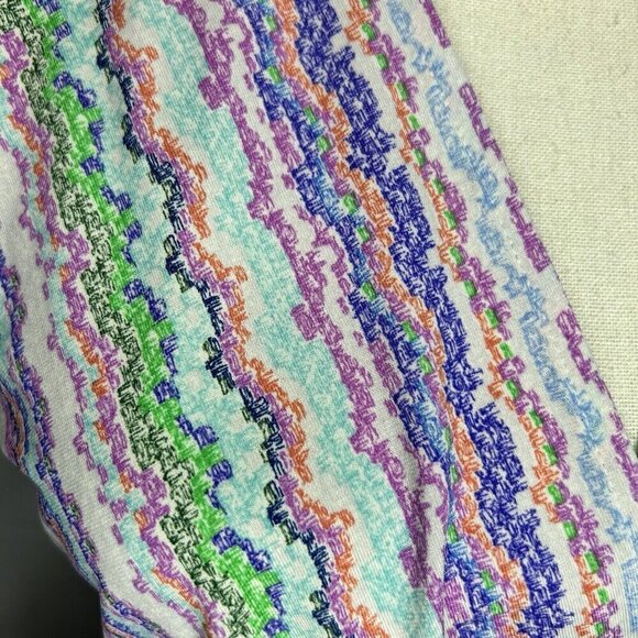 BCBG MaxAzria Multicolor Belted Tie-Back Dress V-Neck Surplice Stretch Sz S - Picture 8 of 8